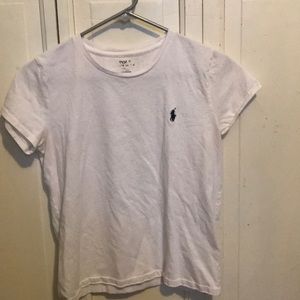 White casual polo shirt